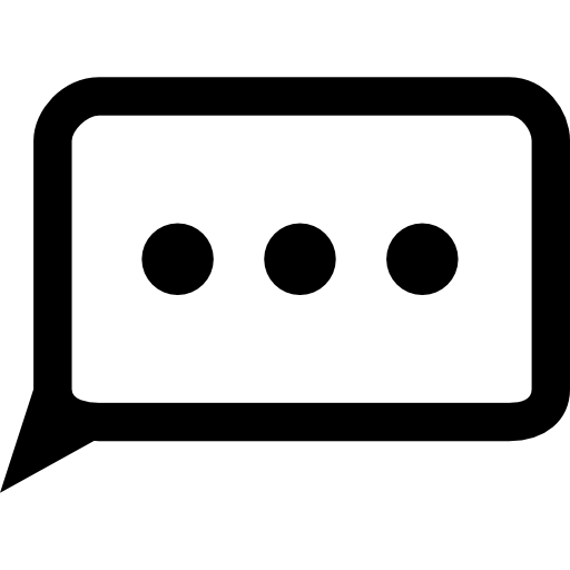 White speech bubble with ellipsis